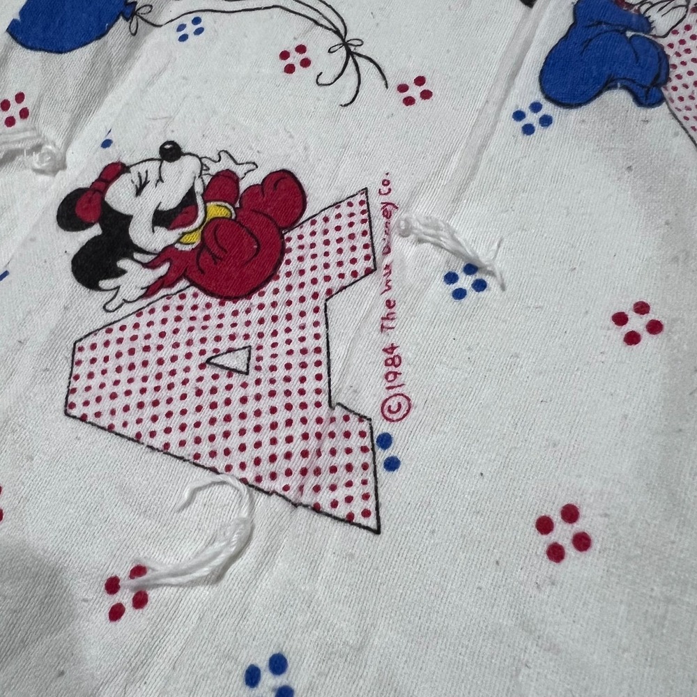 Vintage Walt Disney Baby Mickey Minnie Mouse Friends ABC Printed Crib Blanket - Picture 6 of 6